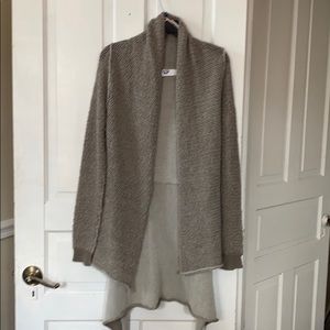 Open cardigan sweater